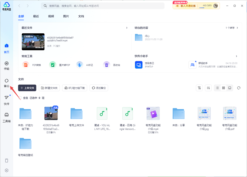 Quark network disk screenshot