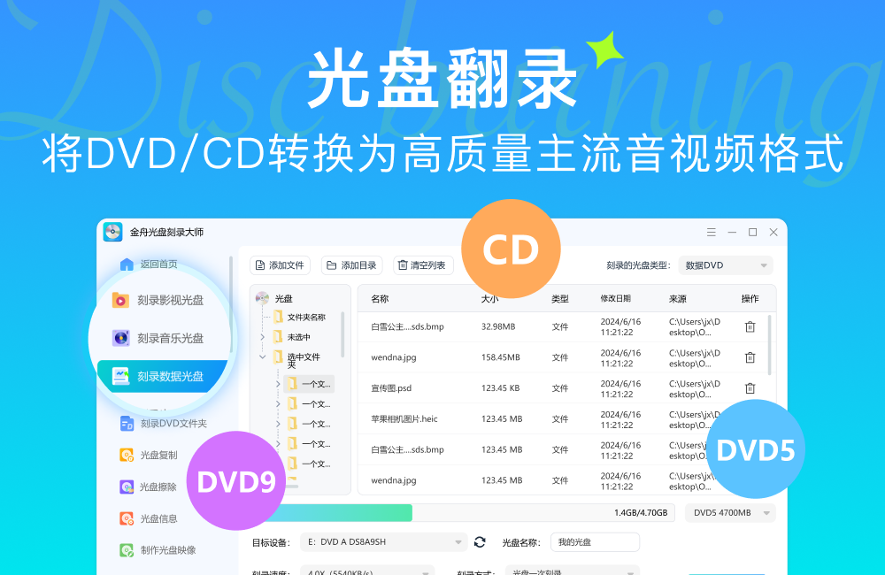 How to use Jinzhou Disc Burning Master Screenshots of Jinzhou Disc Burning Master