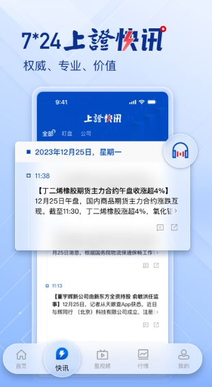 Screenshot of Shanghai Securities News