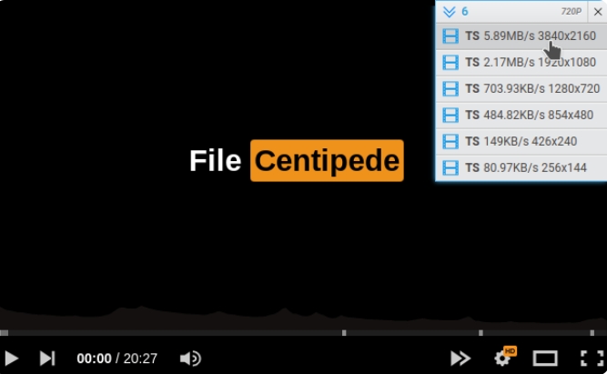 File centipede screenshot