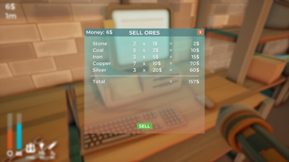 Screenshot of digging for money