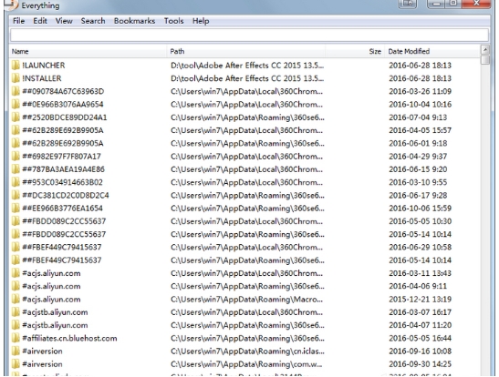 Screenshot of Everything