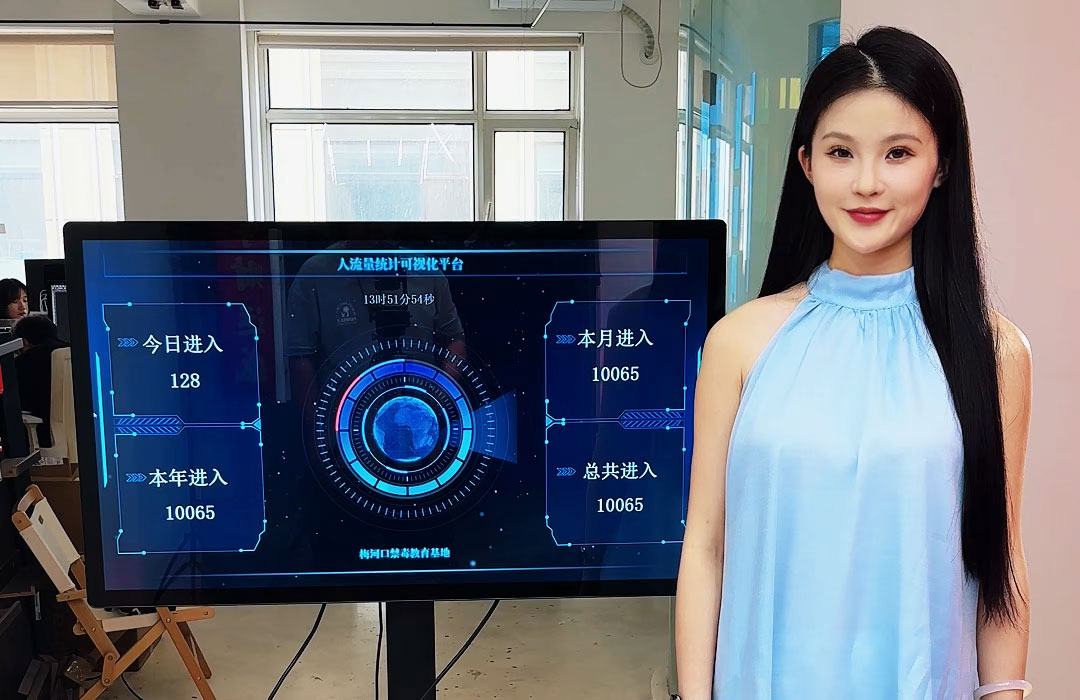 Screenshot of exhibition hall traffic software