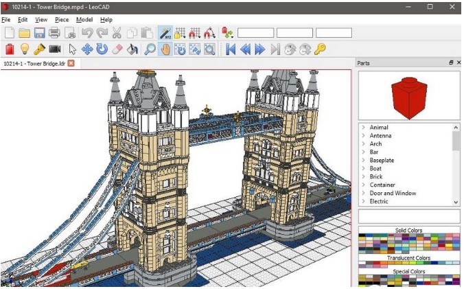 LeoCAD virtual Lego model creation tool download Screenshot of LeoCAD virtual Lego model creation tool