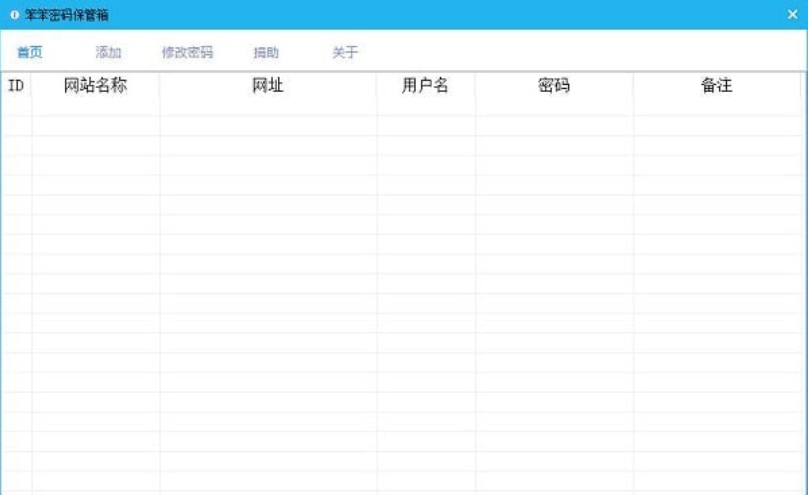 Screenshot of Benben password safe