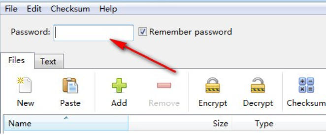 Screenshot of computer privacy encryption software