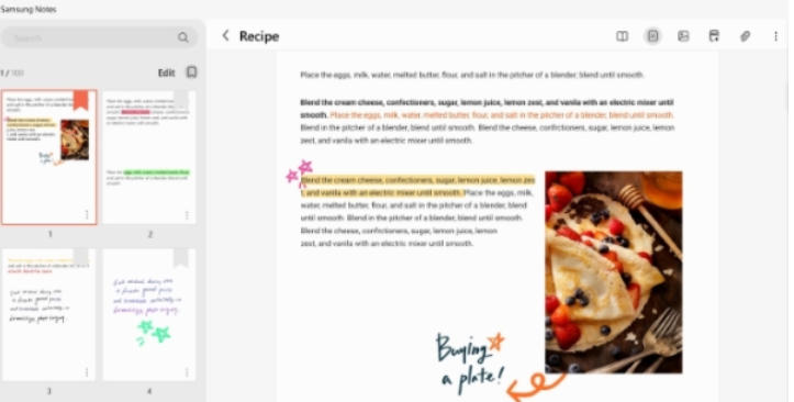 Samsung S Note screenshot