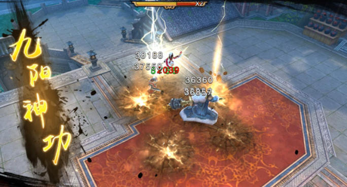 Screenshots of the mobile game Legend of the Condor Heroes