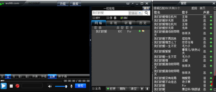 Screenshot of wo99 accompaniment box