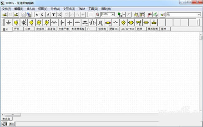 Screenshot of Tina circuit simulation software