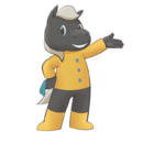 Happy carriage and horse