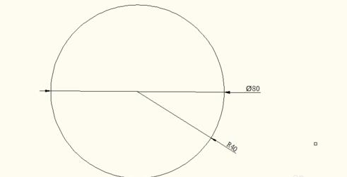 How to mark the radius and diameter of a circle in CAD 2010 for electrical engineers