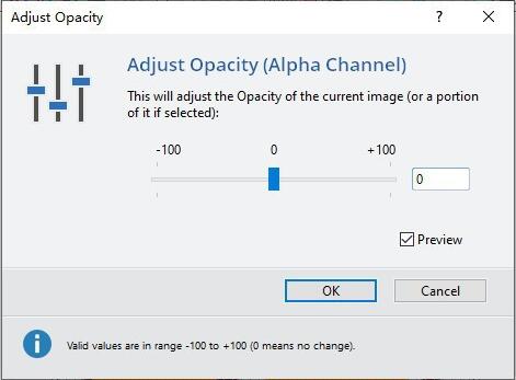 How to set the opacity of an icon using the IconWorkshop tool