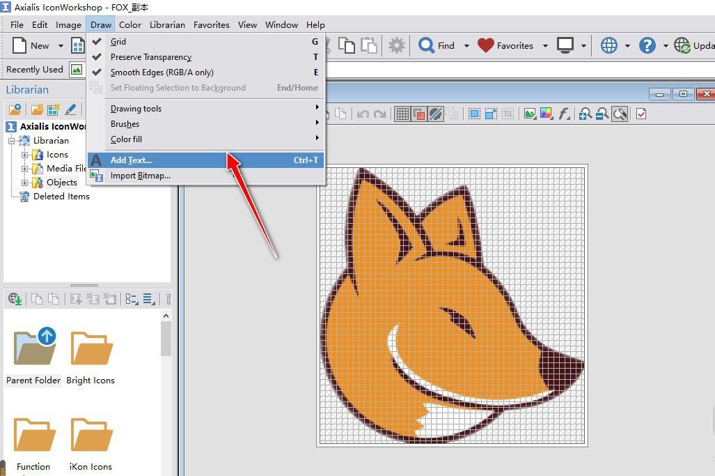 How to add text to icons using the IconWorkshop tool