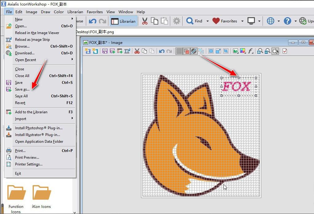 How to add text to icons using the IconWorkshop tool