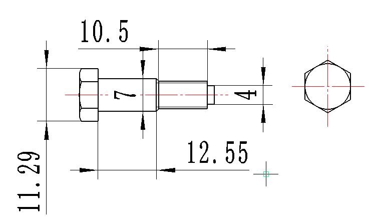 How to change the default size of dimensions in caxa