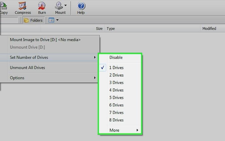 How to mount image files using PowerISO