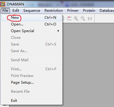 How to use DNAMAN software to obtain the reverse complementary DNA sequence