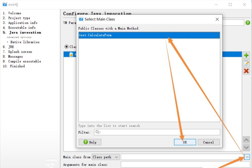 Use exe4j to package java project into exe file