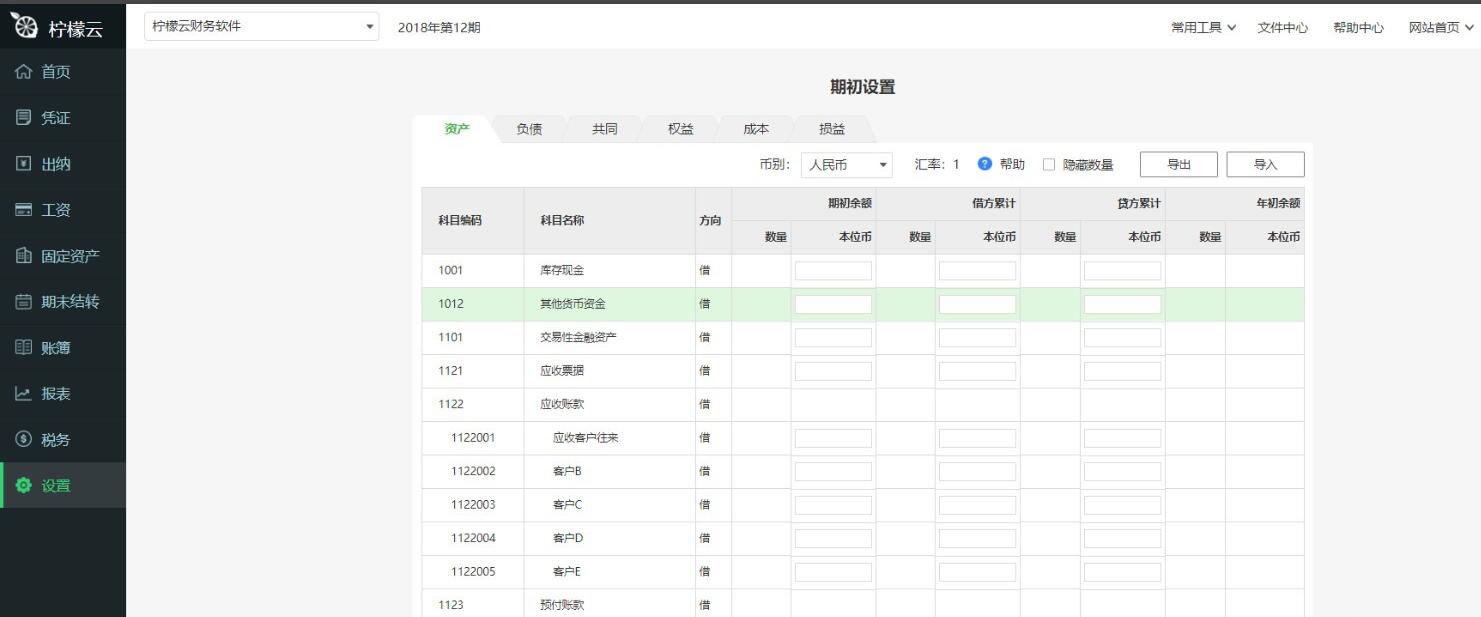 How to use the opening import function of Lemon Cloud Financial Software