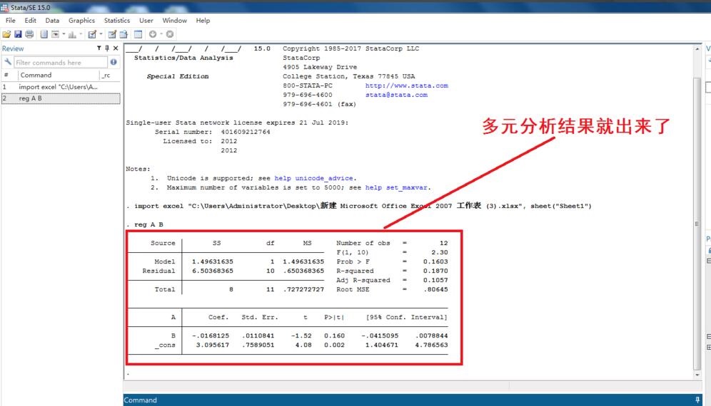 stata multiple regression analysis steps