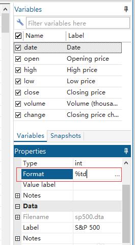 The use of date types in stata