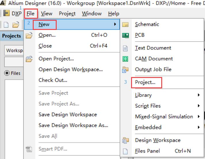 AD16 concise tutorial-add schematic steps to new project