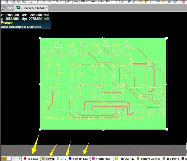 How to draw a 4-layer board in AD