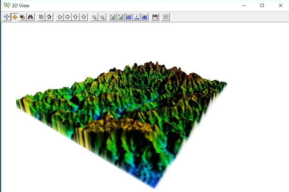 Global Mapper adjusts background color