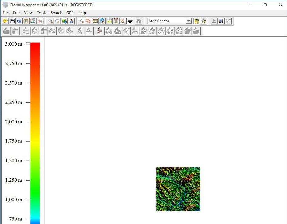 Global Mapper adjusts background color