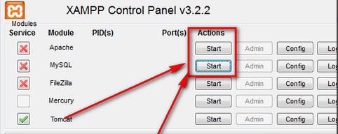 How to use MySQL database in xampp integrated environment