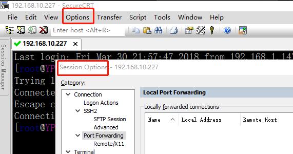 securecrt port mapping method