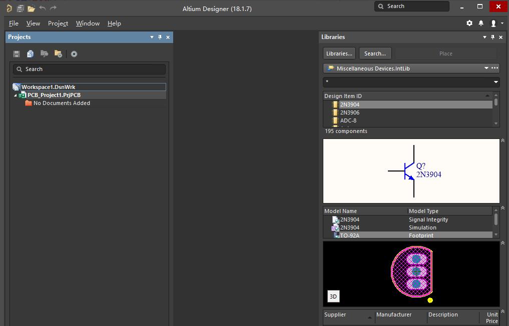 Altium Designer18 new project