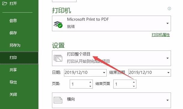 How to print a specific date in Project