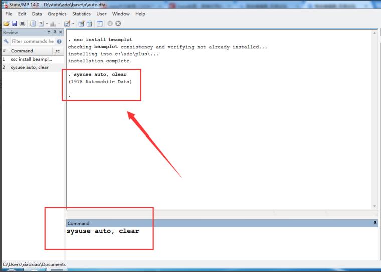 How does Stata plot the cumulative distribution function of a sample?