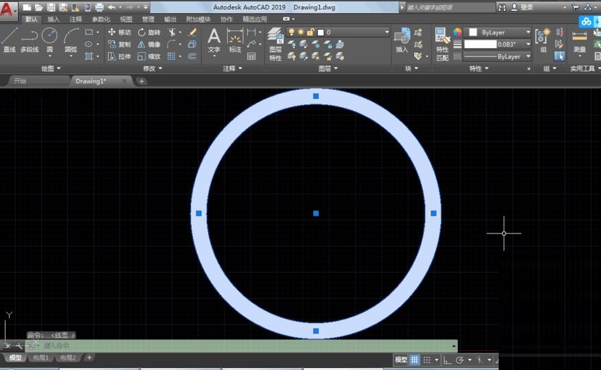 How to display line width in AutoCAD2019