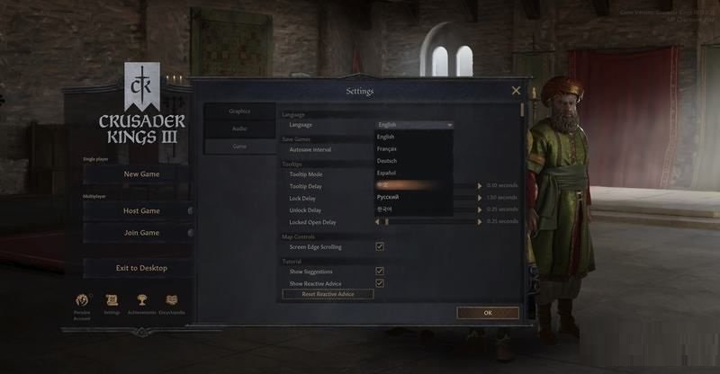 How to set Chinese in Crusader Kings 3? How to set Chinese in Kingdom Come CK3?