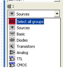 Where is the location of the ground symbol in multisim?