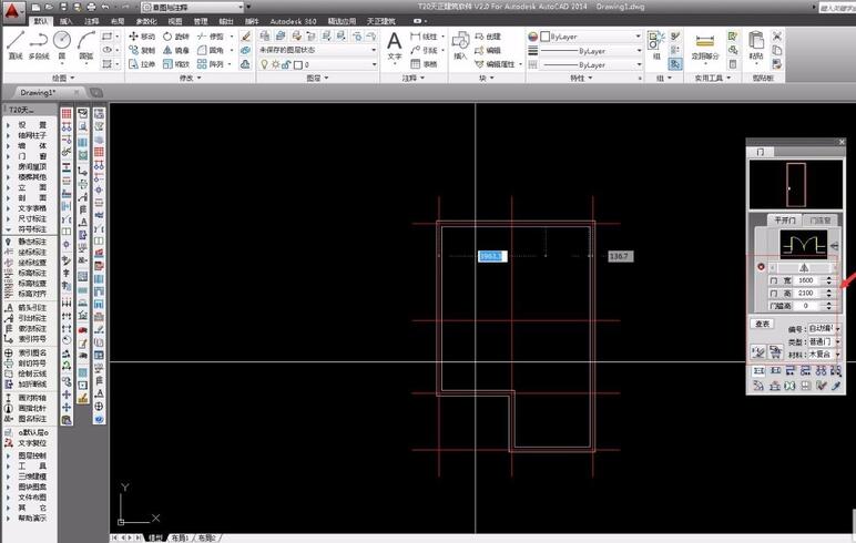 How to draw double doors in Tianzheng Architectural CAD?