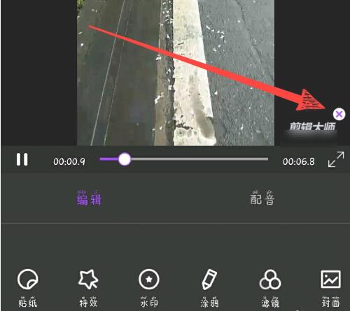 How does the video editing master remove the watermark?