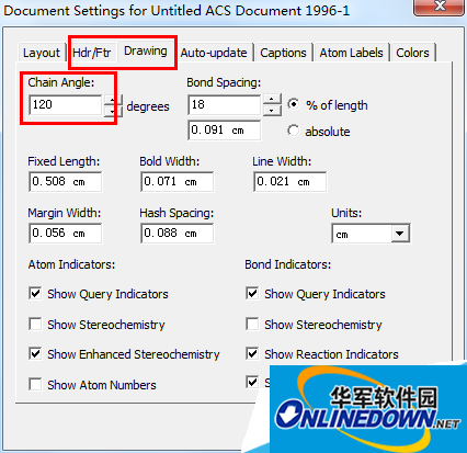 ChemDraw User Guide: [13] Settings of bond length and bond angle