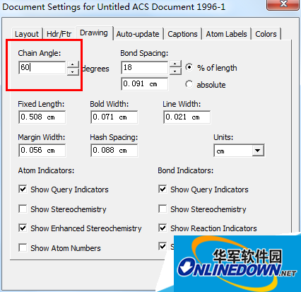 ChemDraw User Guide: [13] Settings of bond length and bond angle