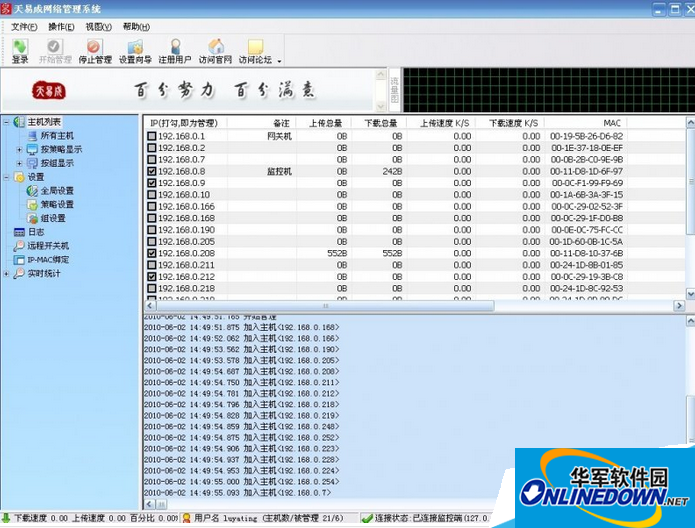 Tianyicheng network management system software page