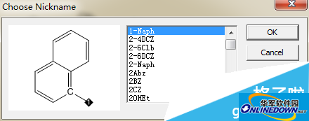 ChemDraw Common Name List Dialog Box