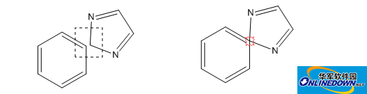 ChemDraw two chemical structures connected by atoms