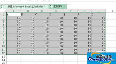 A template with 12 rows and 10 columns