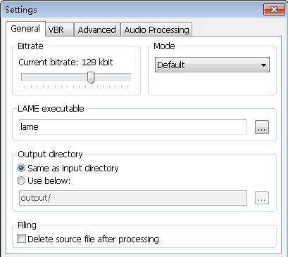 MP3 encoder wxLame