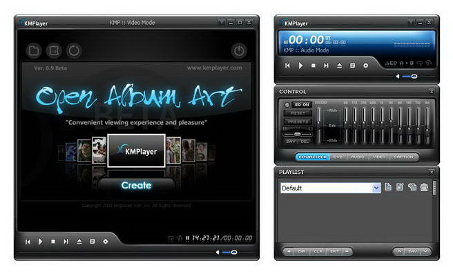 All-in-one audio and video player KMPlayer