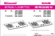 Rinnai JZY-2M2F Household Gas Stove Instruction Manual