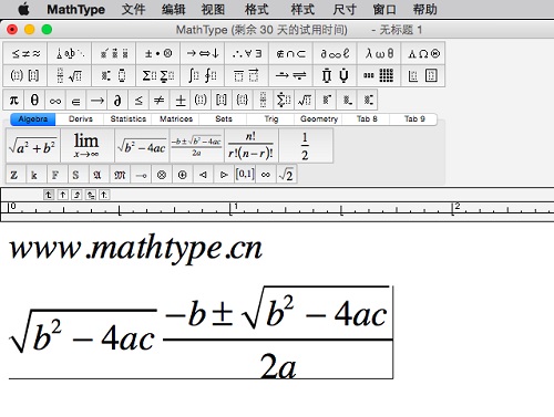 MathType mathematical formula editor mac version first LOGO